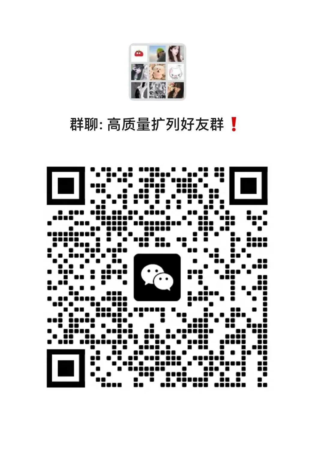 高质量扩列好友群！