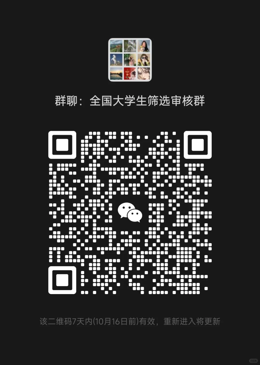 全国大学生筛选审核群