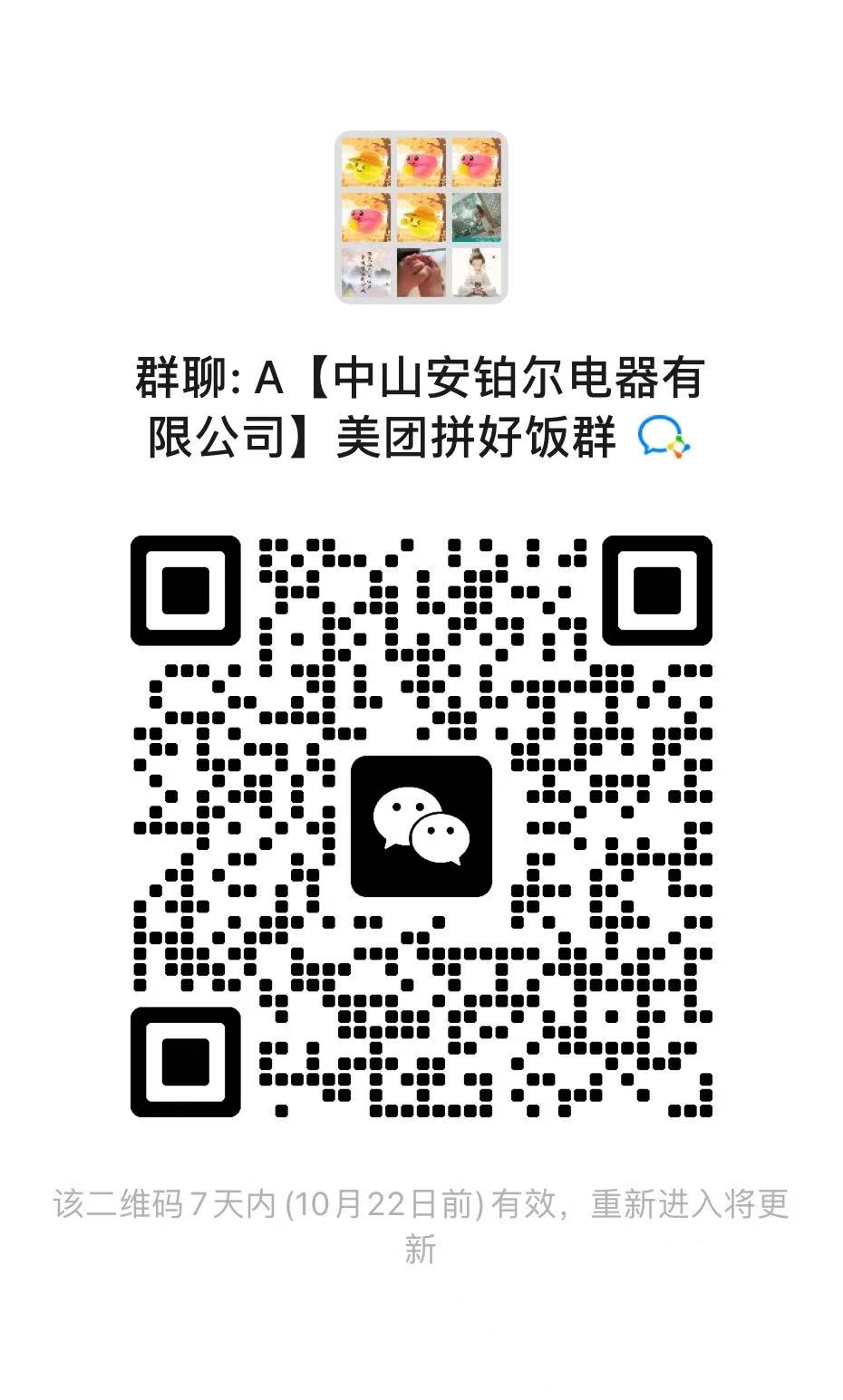 A【中山安铂尔电器有限公司】美团拼好饭群 