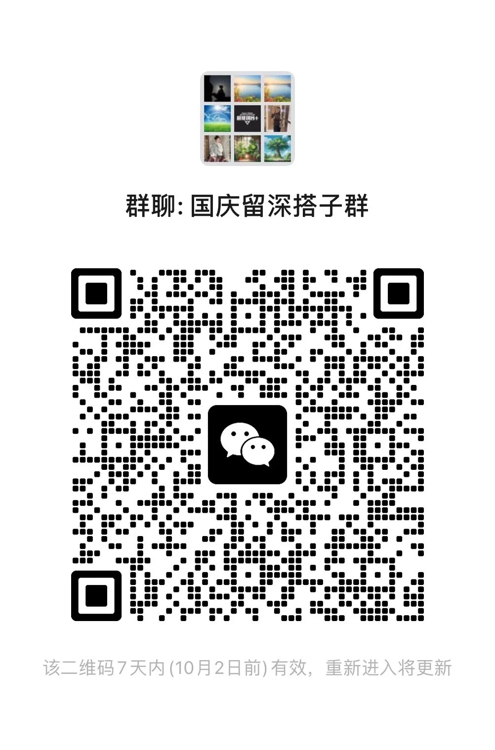 国庆深圳留深搭子群